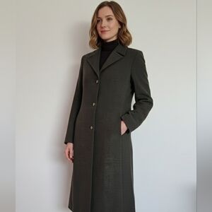 Vintage Michael Kors Women's Olive Green Coat Size 2
